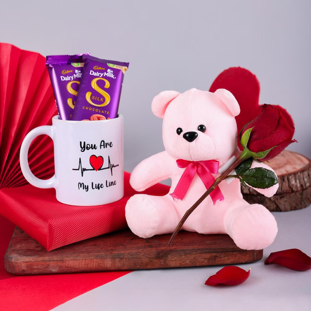 Valentine's Combo With Teddy and Mug